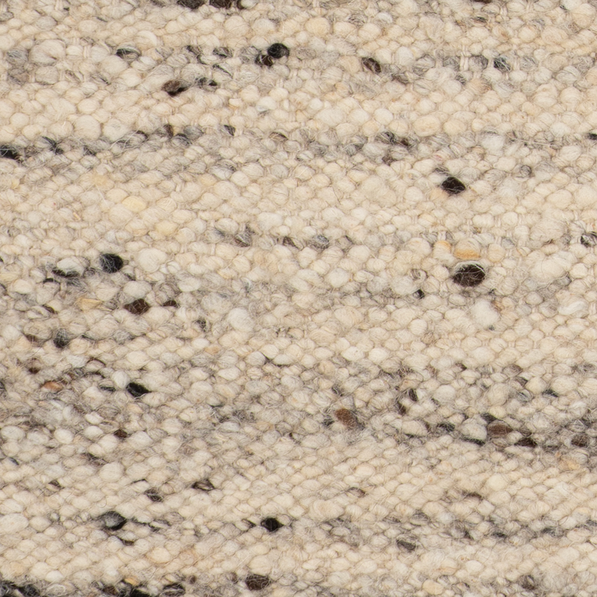 The Speckle Rug close-up showing the wool weave and striped pattern
