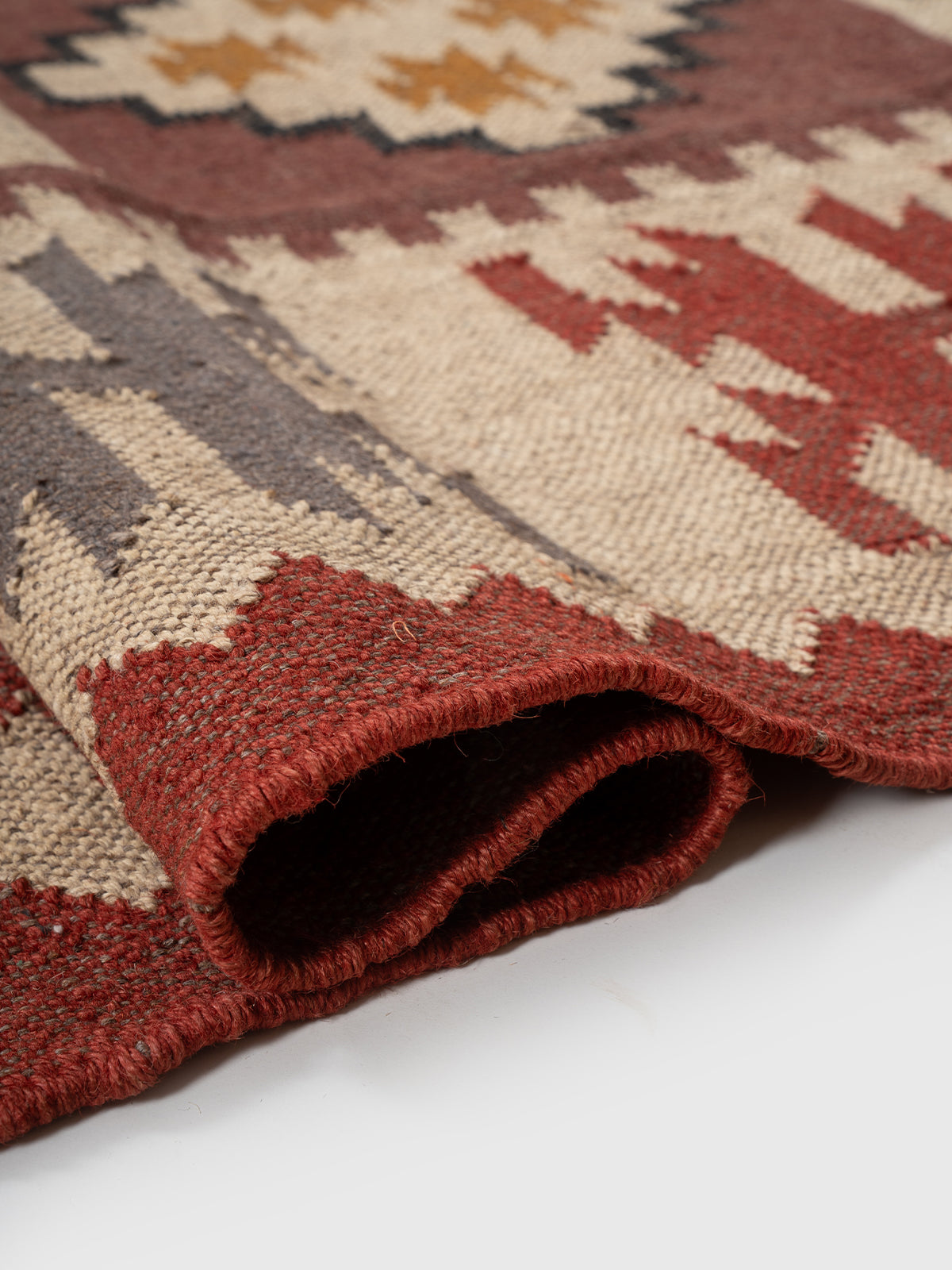 The Tribal Sentinel Rug - additional product view showing the wool rug