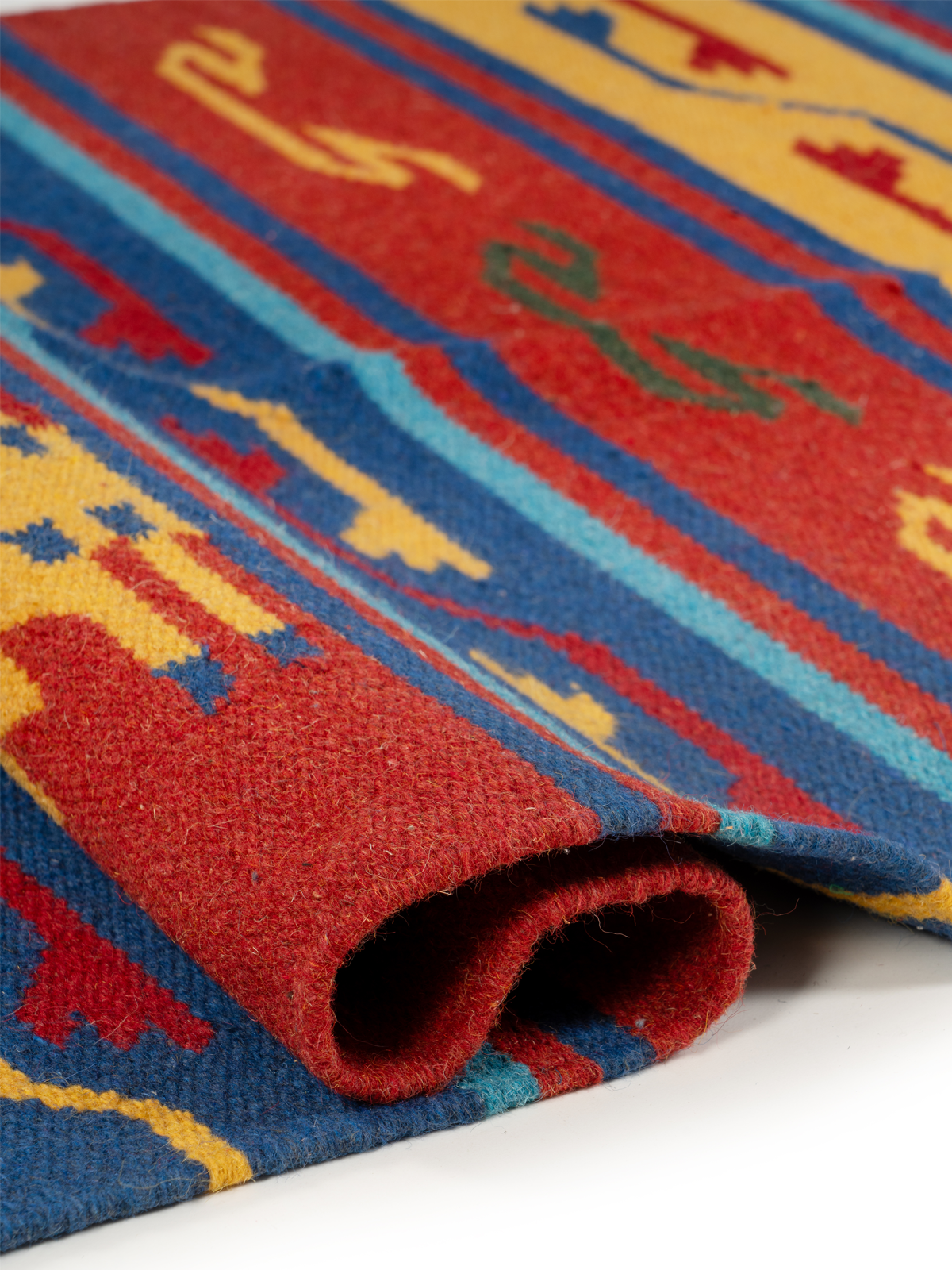 The Tribal Spirit Rug - additional product view showing the wool rug