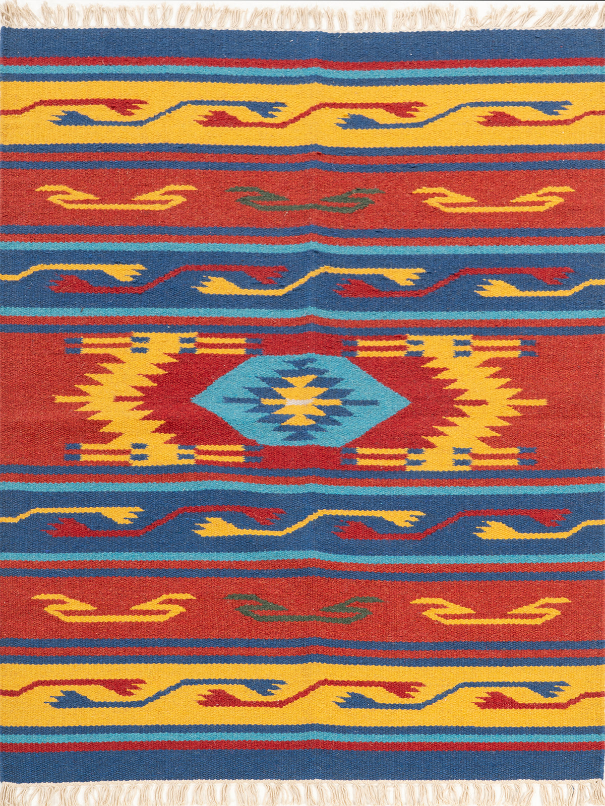 The Tribal Spirit Rug wool rug in multicoloured tones