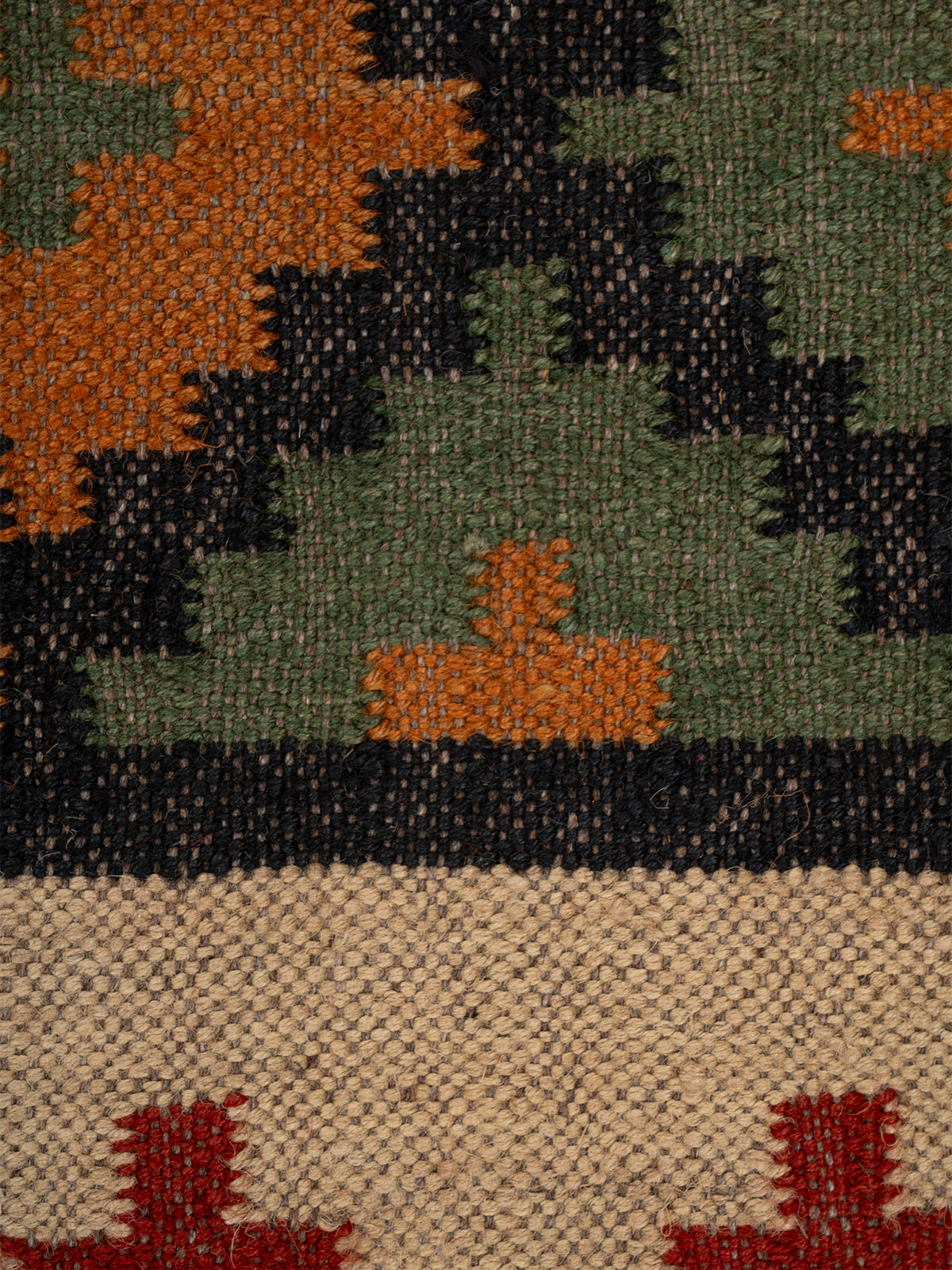 The Tribal Starfield Kilim - additional product view showing the wool rug