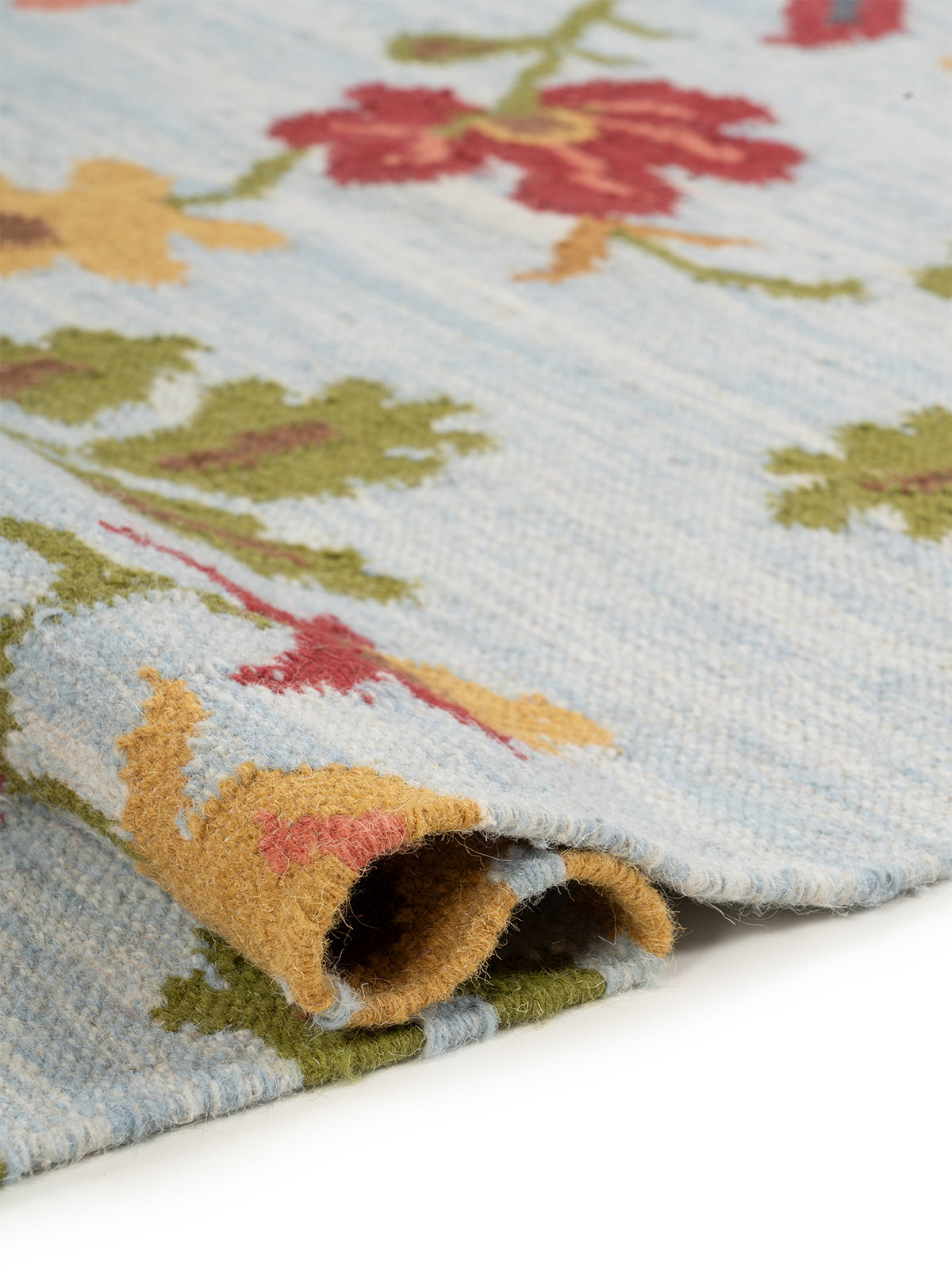 The Wildflower Bloom Rug - additional product view showing the wool rug