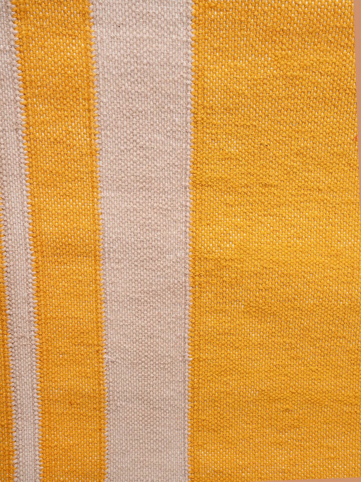 The Zigzag Trail Runner- Lemon - cotton runner laid in a hallway view