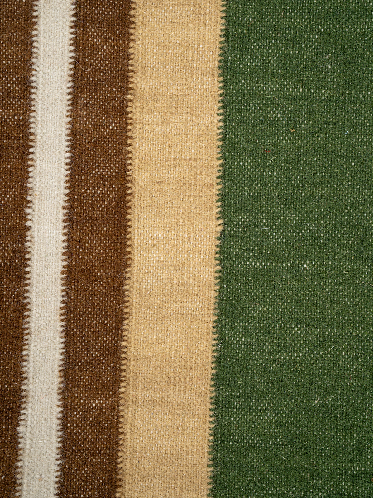 The Zigzag Trail Runner-Sage - cotton runner laid in a hallway view