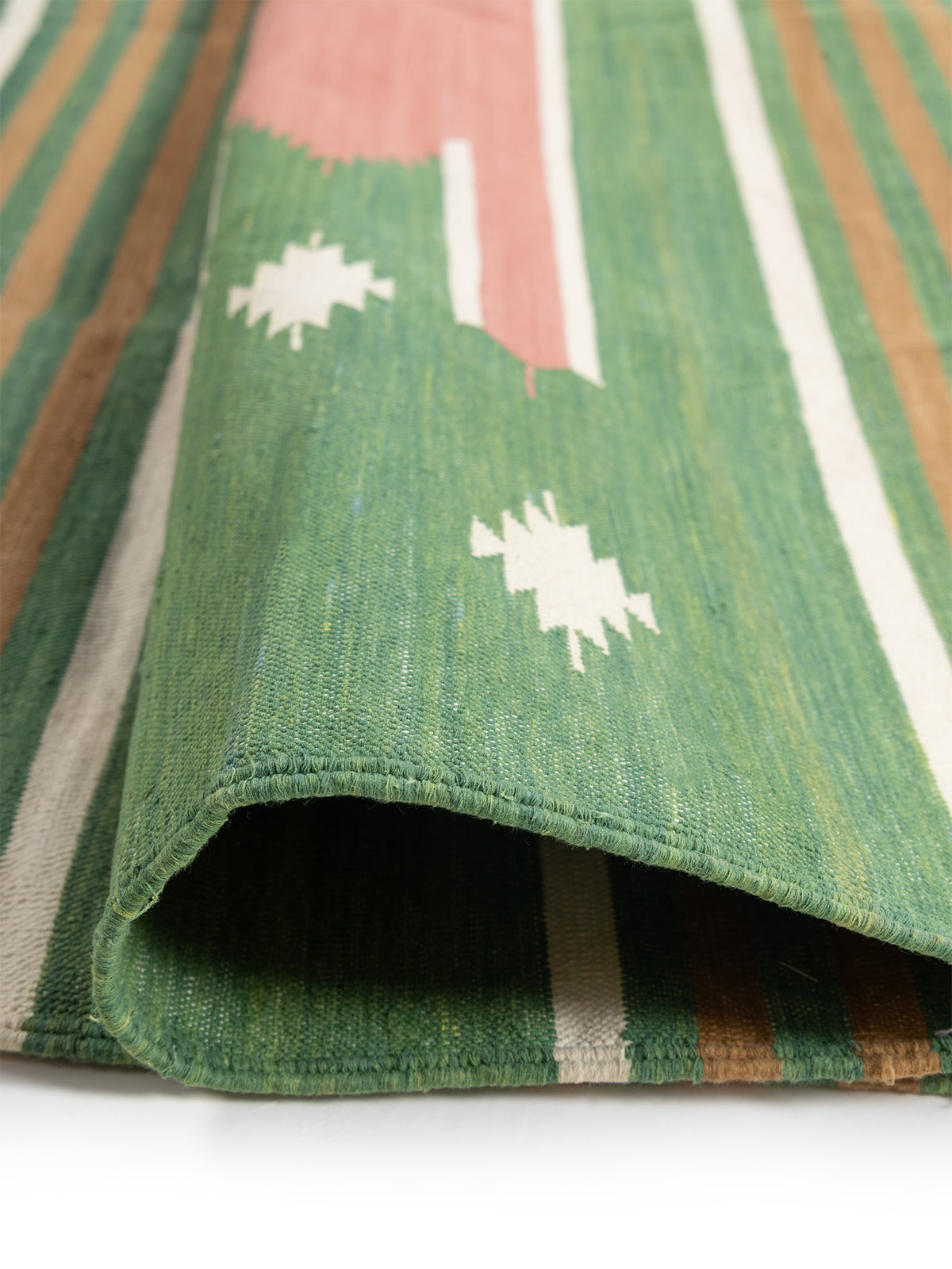 Tie-Dye Kilim Rug-Sage-additional product view showing the  rug