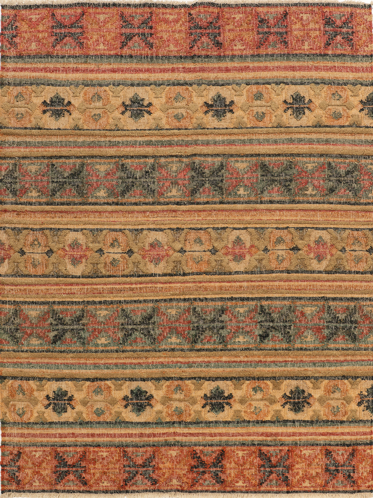 Tribal Horizon Jute Rug jute rug in brown tones