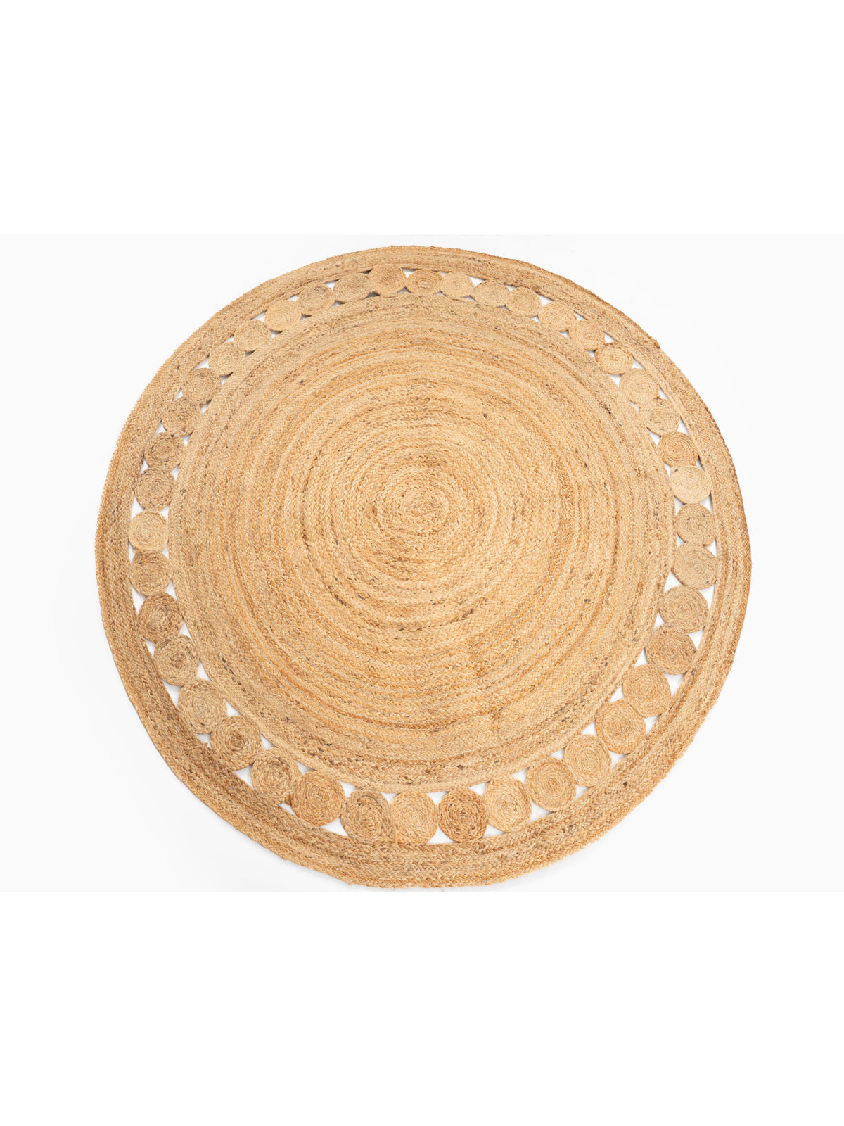 Tunis round jute rug jute rug in neutral tones