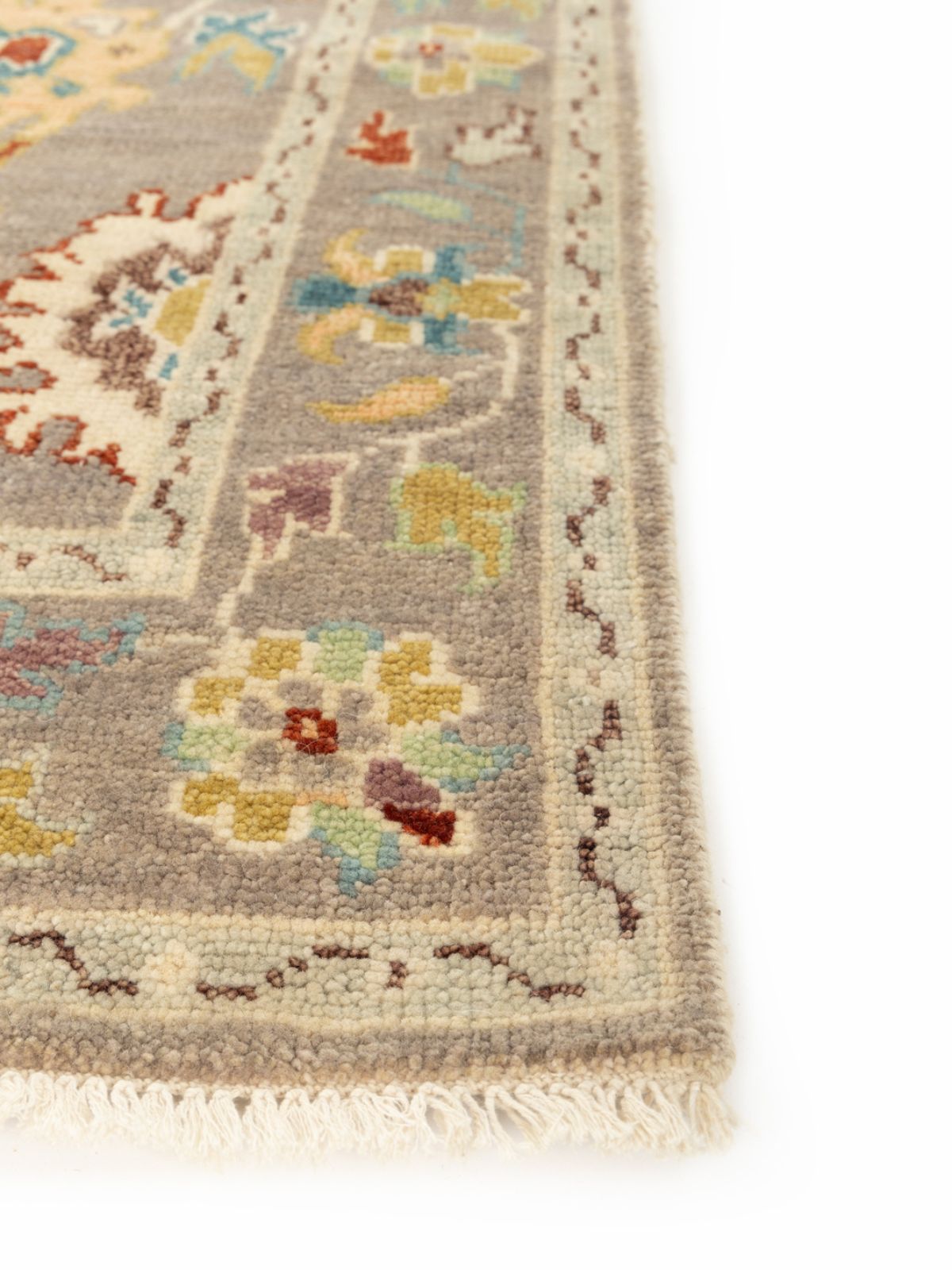 Turkish Treasures Oushak Rug - additional product view showing the wool rug