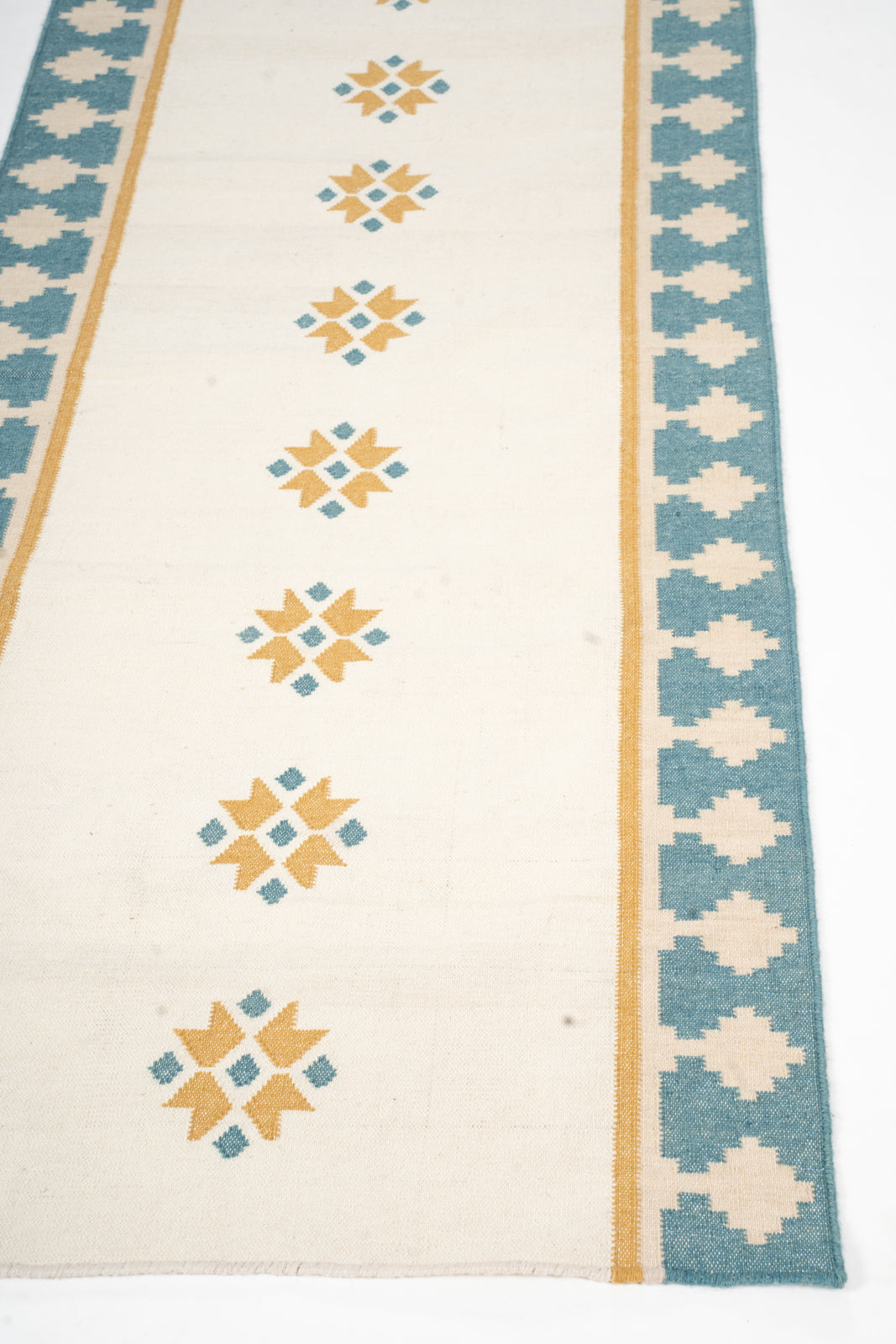 Turquoise Crossroads - additional product view showing the wool rug
