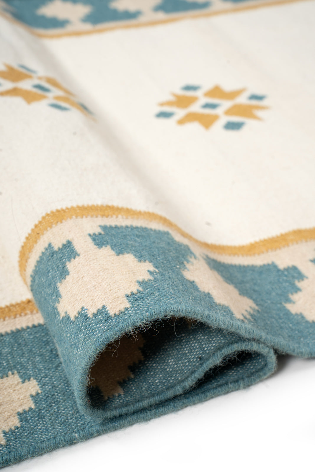 Turquoise Crossroads - additional product view showing the wool rug
