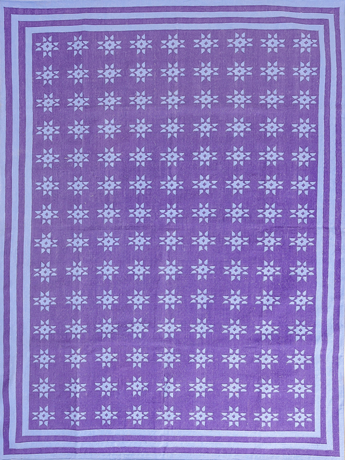 Violet Starfall Flatweave Rug cotton rug in pink tones