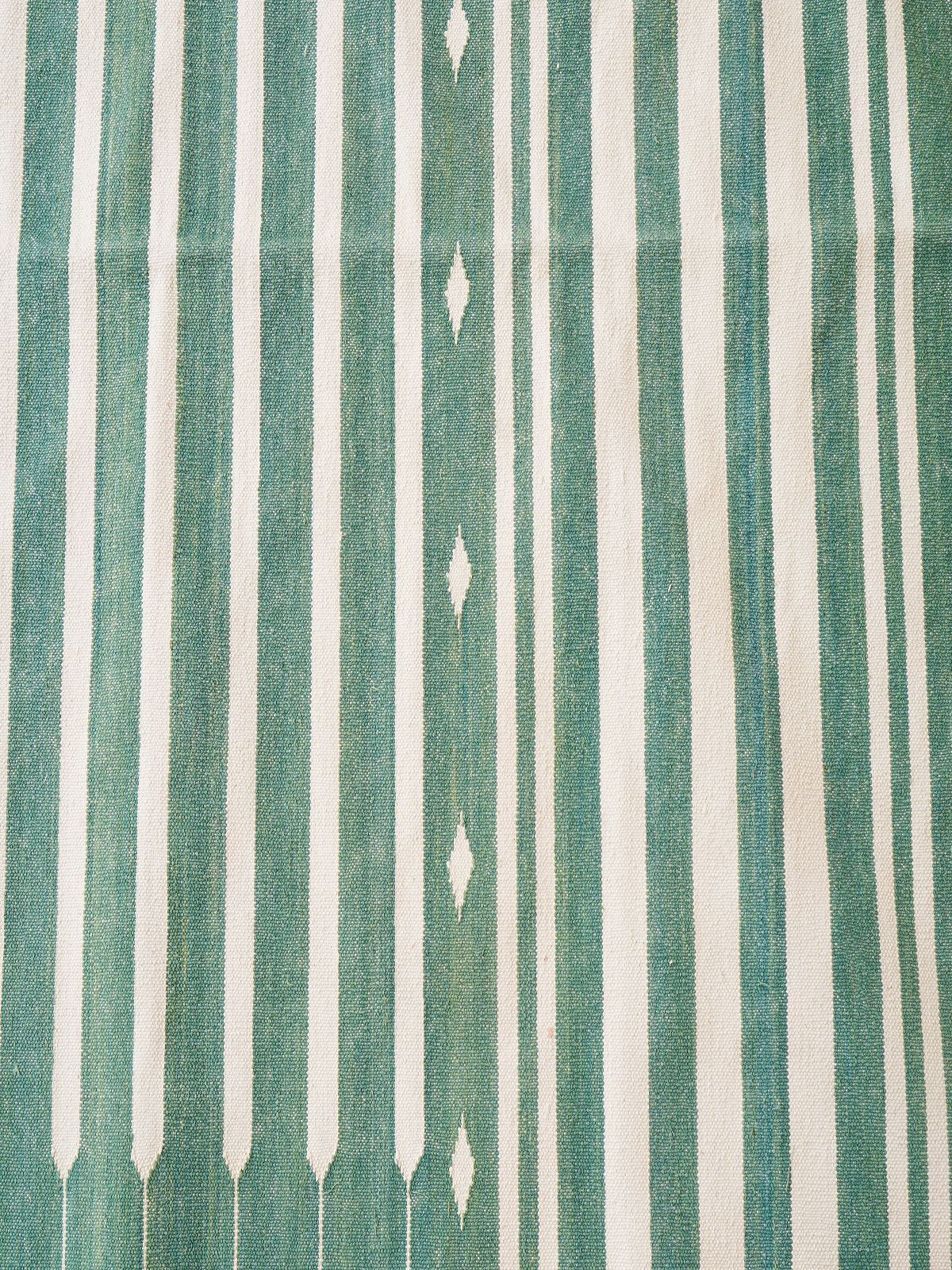 Waves of Tranquility close-up showing the cotton weave and geometric motif