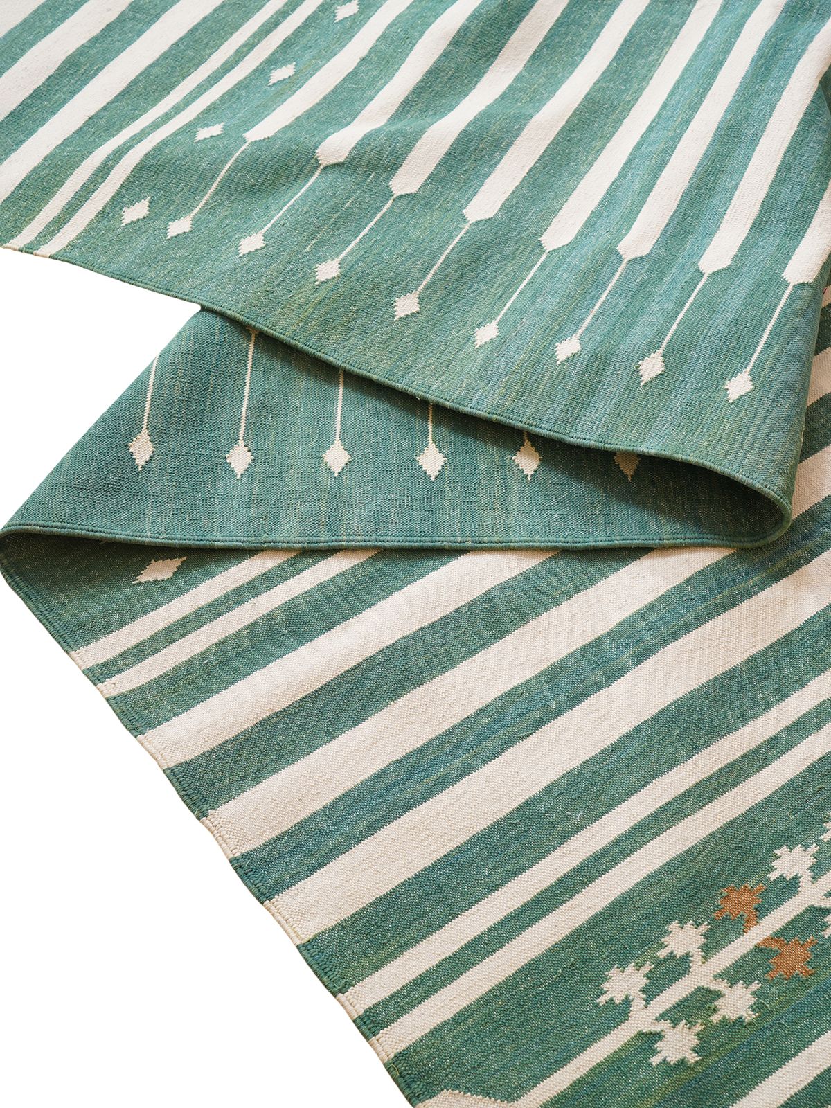 Waves of Tranquility detail of the geometric pattern in cotton
