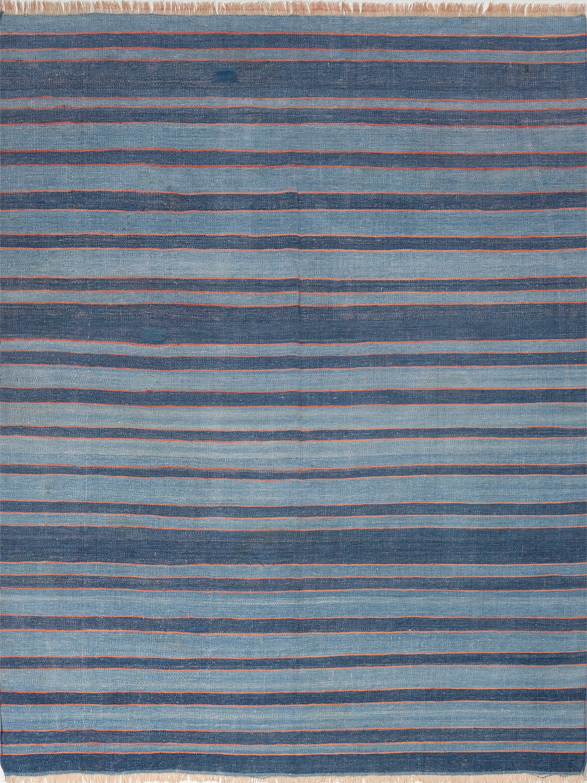 Wayfarer Stripes Dhurrie cotton rug in multicoloured tones