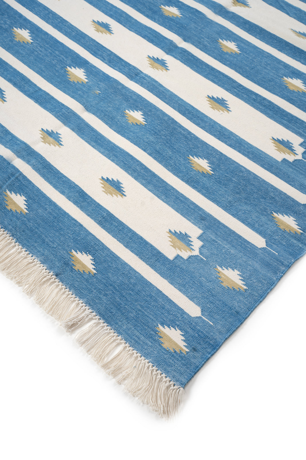 Whisper Tie-Dye Flatweave Rug close-up showing the cotton weave and surface texture