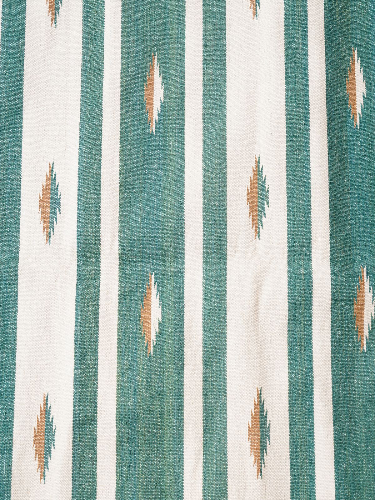 Whisper Tie-Dye Flatweave Rug-Green - texture detail showing cotton surface