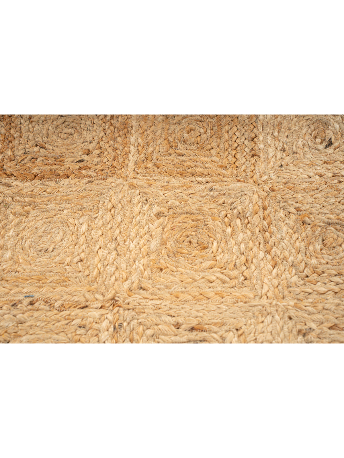 Windsor checkered Jute rug-Natural - additional product view showing the jute rug