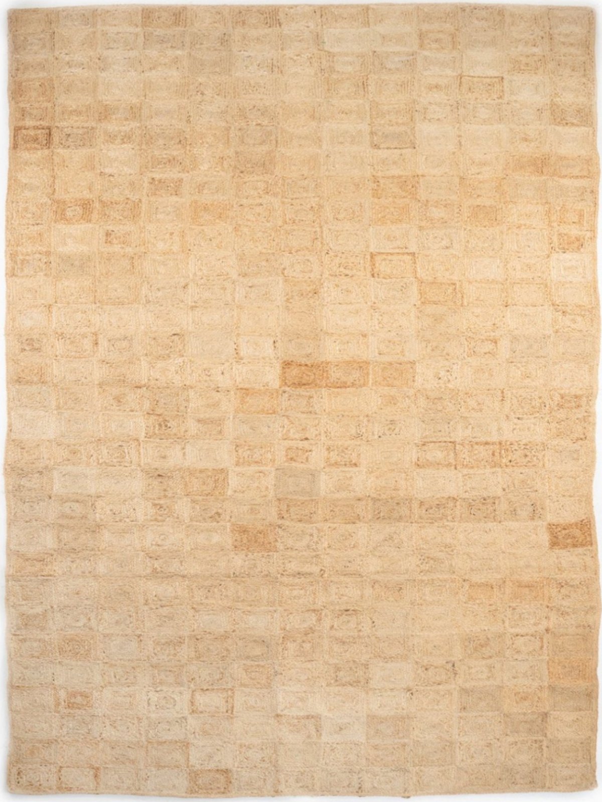 Windsor checkered Jute rug-Natural jute rug in neutral tones