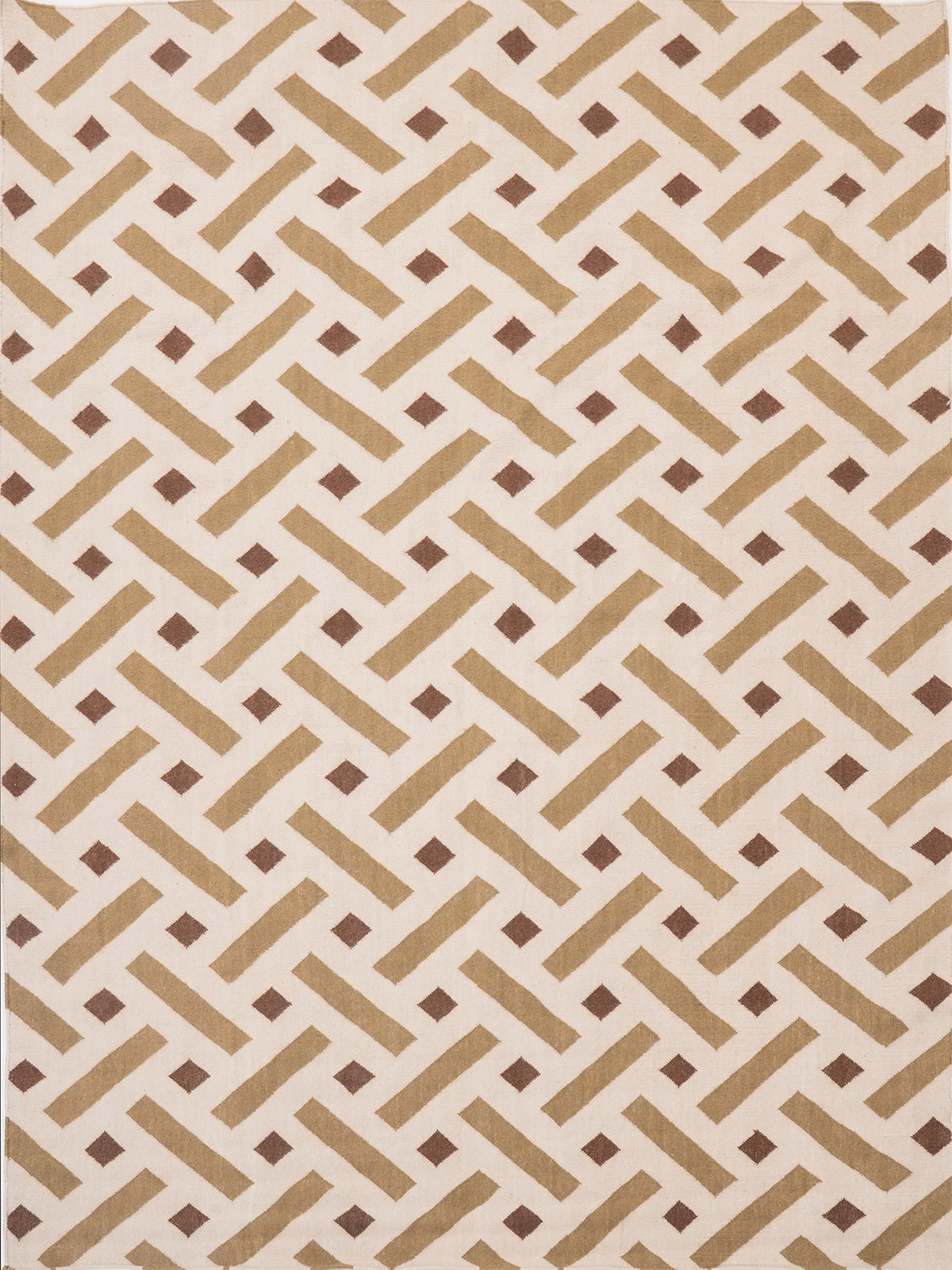 Woven Heritage Wool Rug wool rug in multicoloured tones