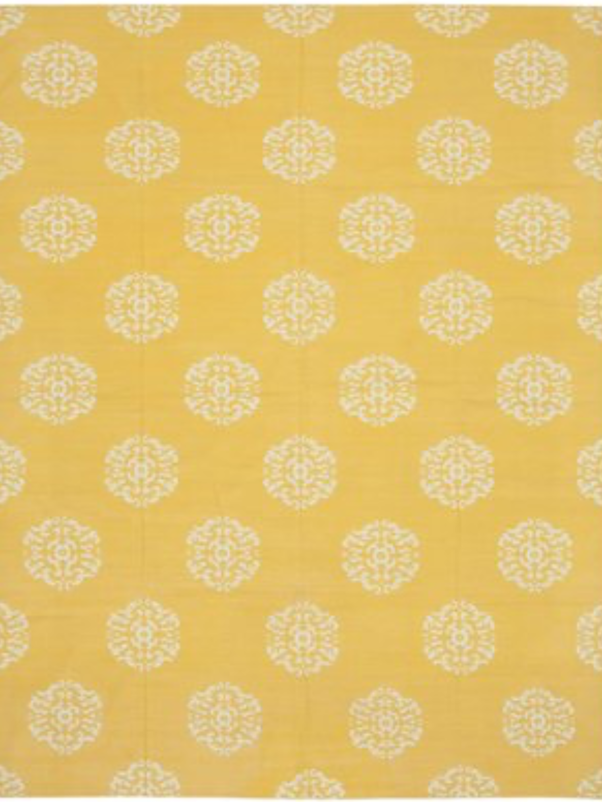 Yellow Medallion Cotton Rug cotton rug in yellow tones