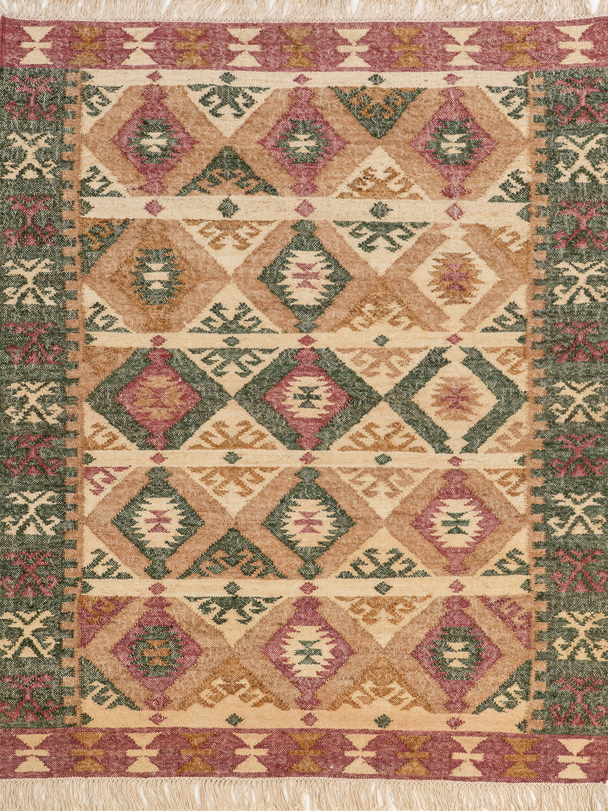 Zulu Zigzag Jute Rug jute rug in brown tones